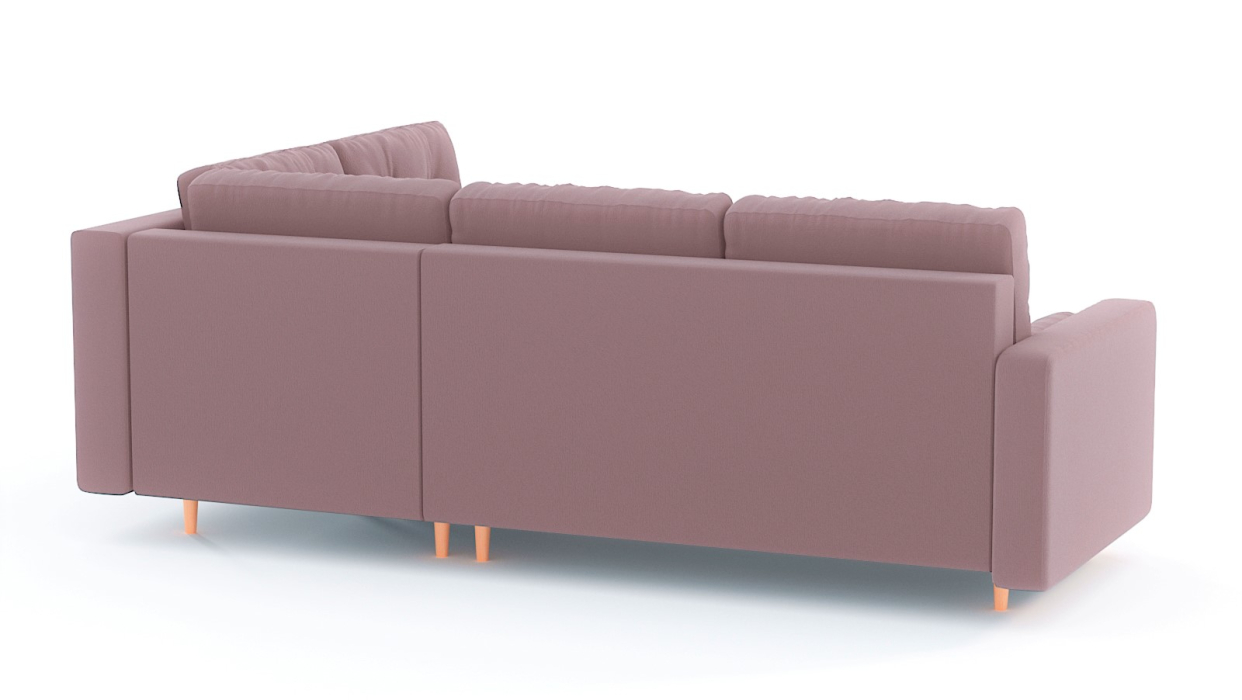 Диваны угловые в гостиную, Диван-кровать угловой еврокнижка-пантограф Белфаст модульный, велюр