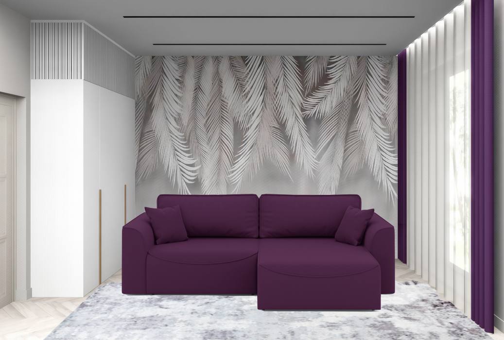 Мягкая мебель, Диван-кровать угловой Рафаэль еврокнижка НПБ, велюр