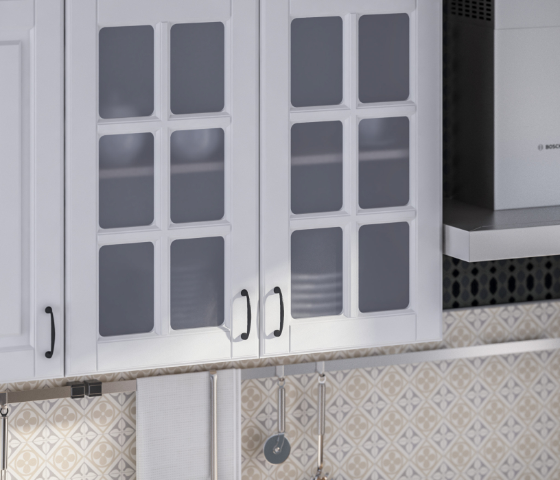 Кухонные гарнитуры, Кухонный гарнитур Регина Бежевый песок / МДФ Белый матовый 2,4 м