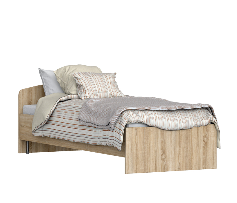 Кровати одноярусные, Кровать Кито СБ-2227 (800) Дуб Сонома с основанием