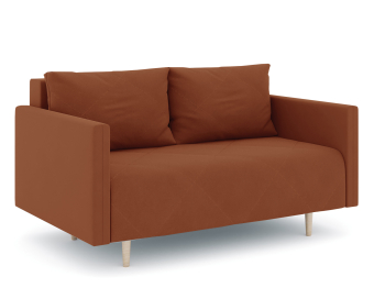 Диван прямой нераскладной Милли мини 2-х  местный с подлокотниками, велюр