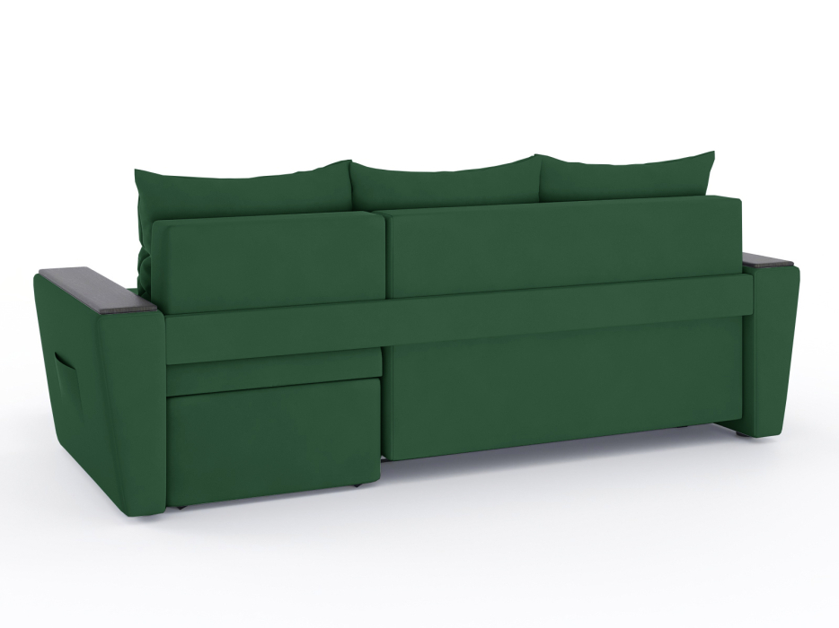 Диваны угловые в гостиную, Диван-кровать угловой Дубай Майами еврокнижка трехсекционная, велюр