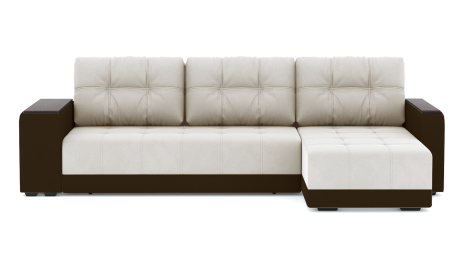 Диван-кровать угловой Милан ПБ еврокнижка, велюр+кож.зам.