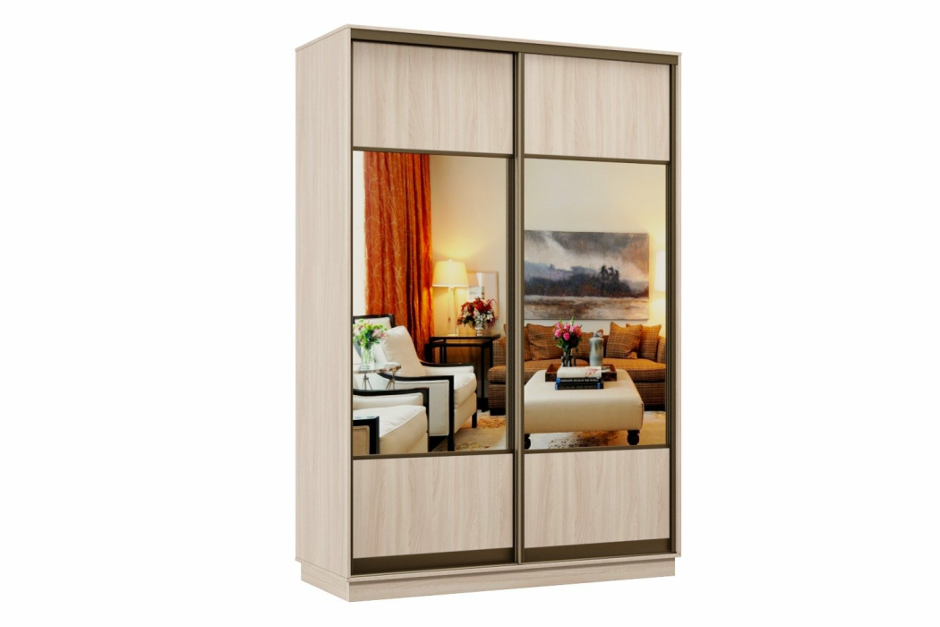 Шкафы-купе, Шкаф-купе Премьер 02 Ясень шимо светлый