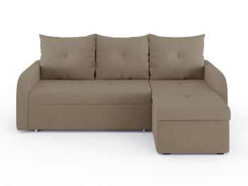 Диван-кровать угловой Мини Люкс трехсекционная еврокнижка, велюр