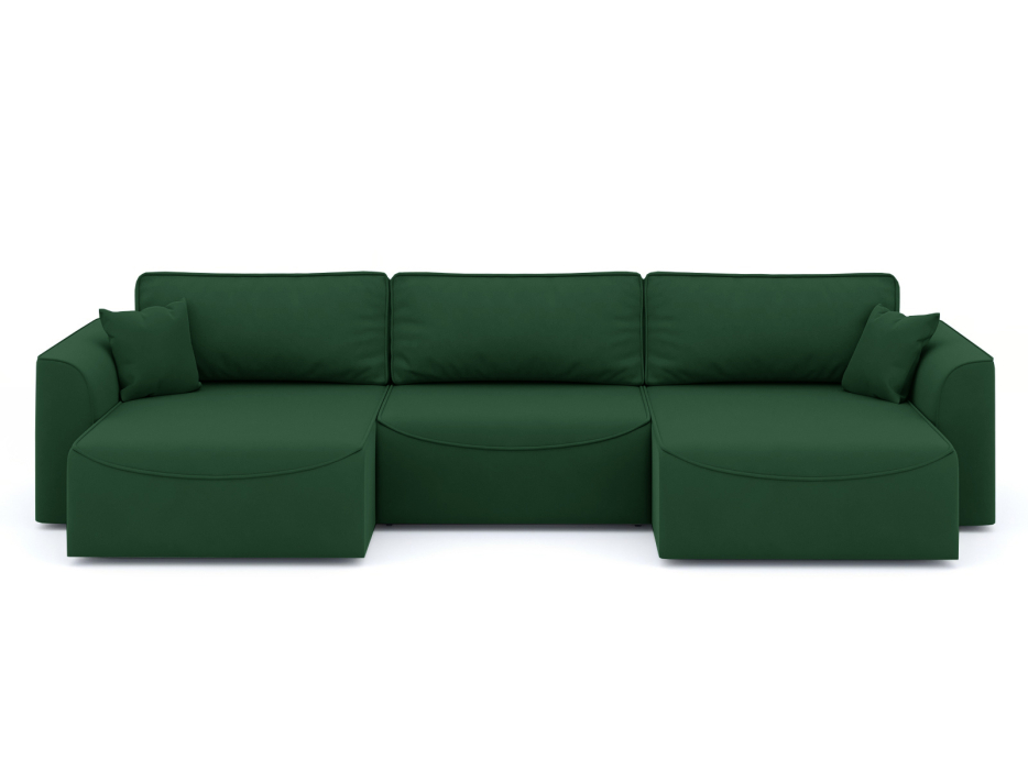 Диваны угловые в гостиную, Диван-кровать П-образный Рафаэль еврокнижка НПБ, велюр