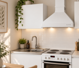 Кухонный гарнитур Леон прямой 100 см, белый