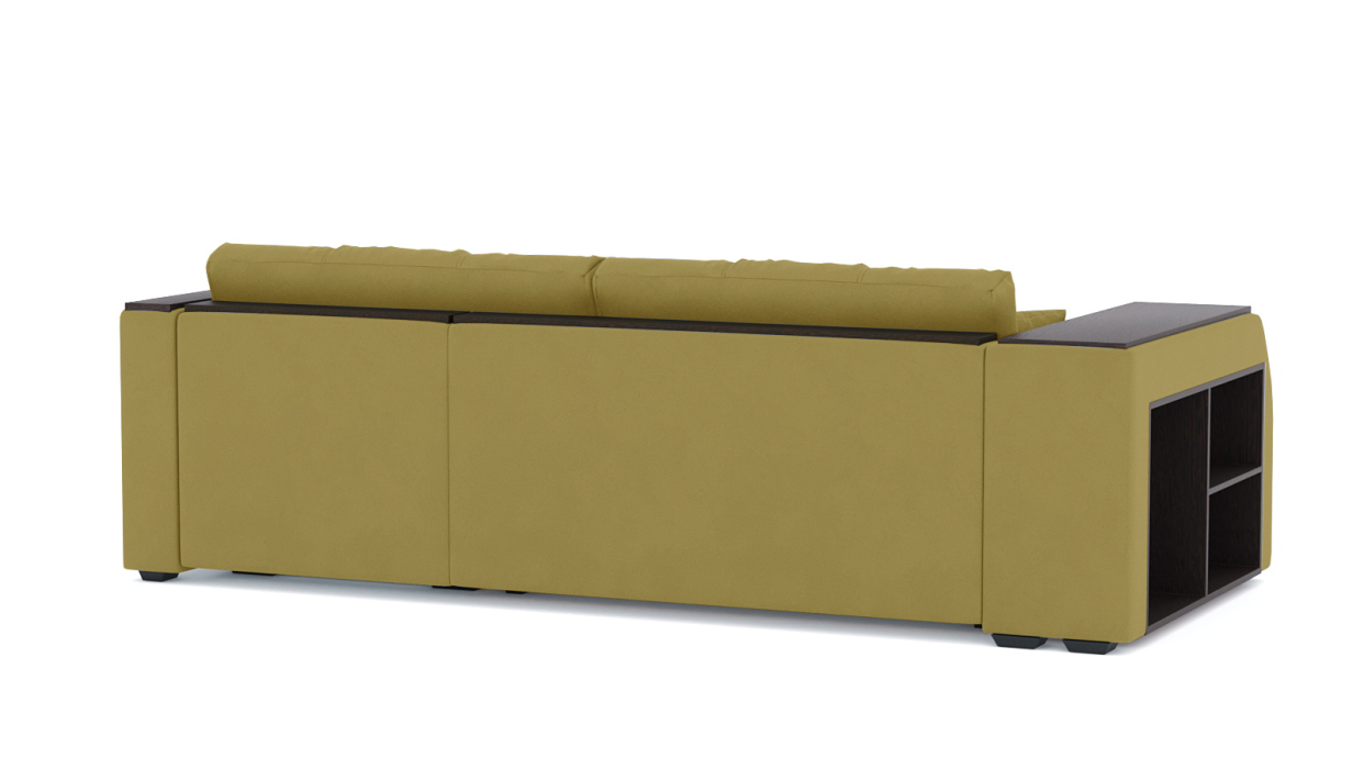 Диваны угловые в гостиную, Диван-кровать угловой Брюссель дельфин, велюр