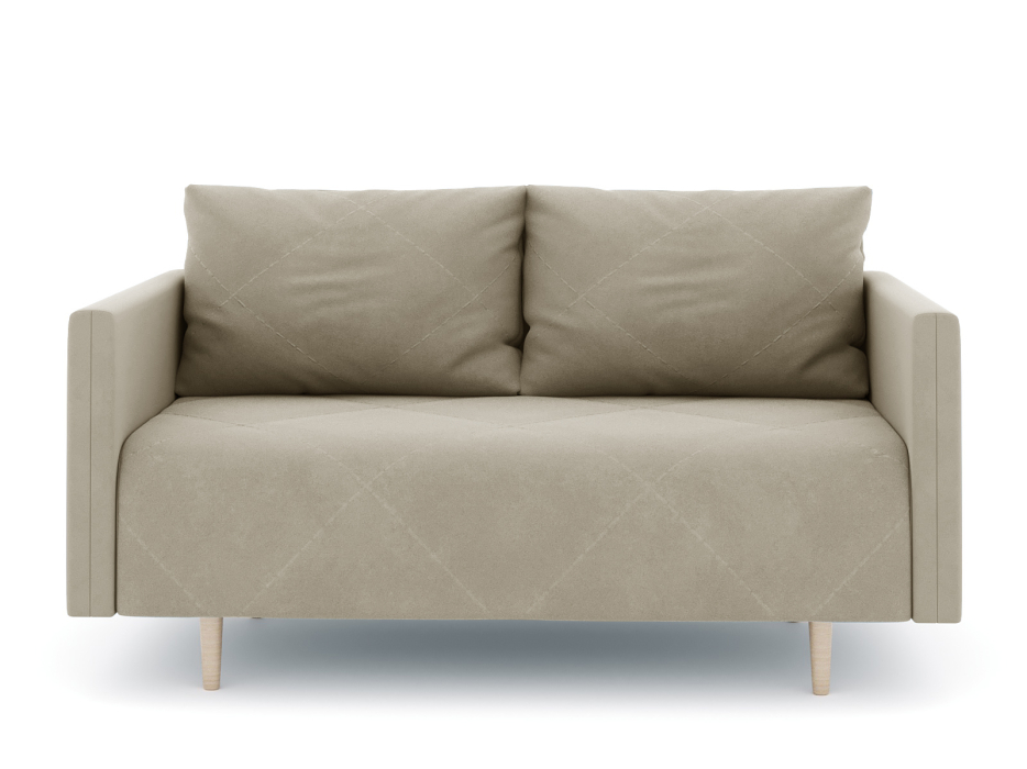 Диваны прямые кухонные, Диван прямой нераскладной Милли мини 2-х  местный с подлокотниками, велюр