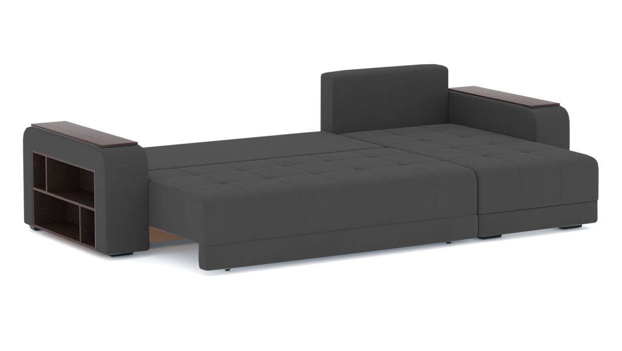 Диваны угловые в гостиную, Диван-кровать угловой Дубай еврокнижка, велюр