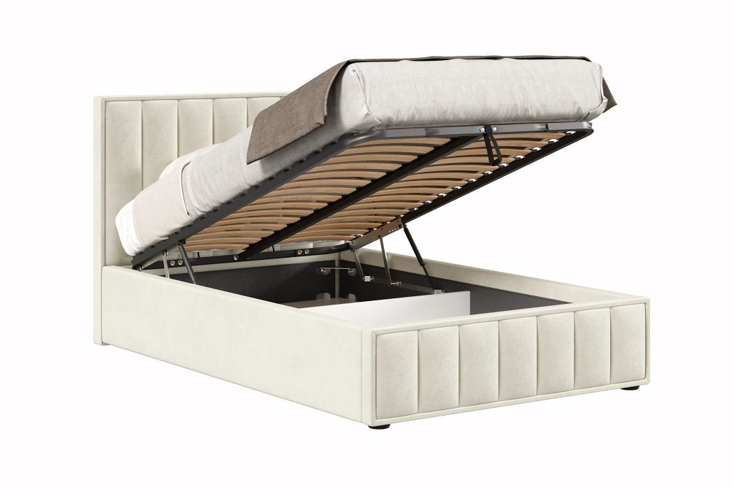 Мягкая кровать, Кровать Анкона 1200 с подъёмным механизмом, велюр