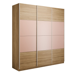 Шкаф-купе Эста 3-х дверный ДСП/Стекла пудра/Доводчик 270х66х240