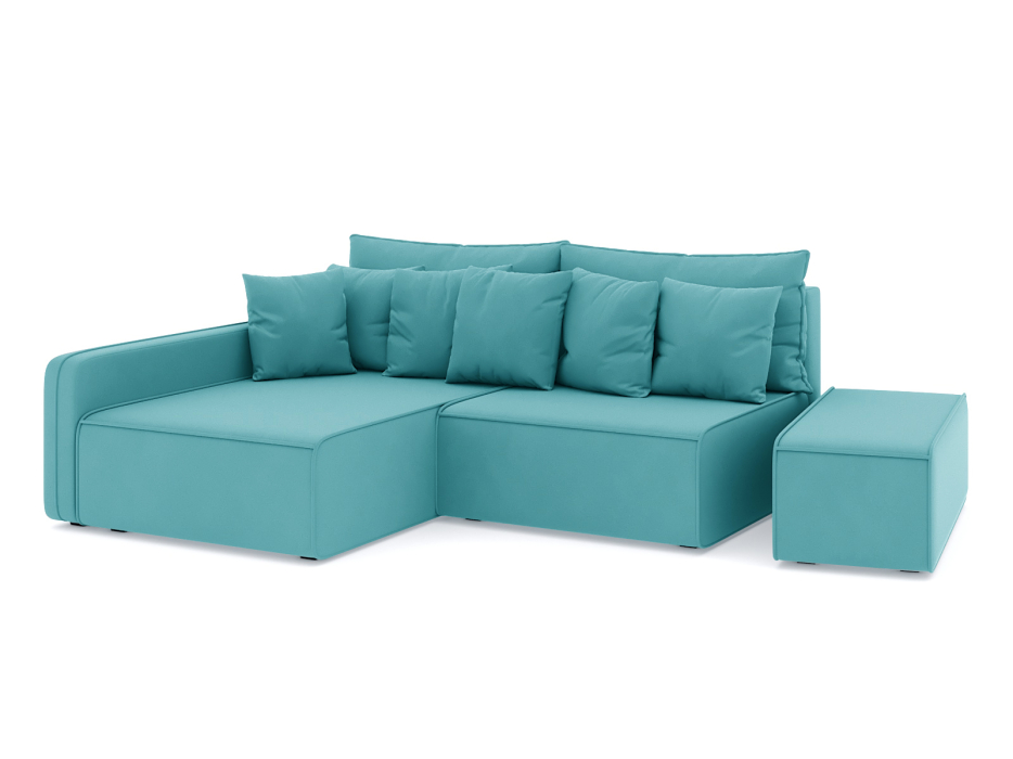 Диваны угловые в гостиную, Диван-кровать угловой Портленд еврокнижка НПБ, велюр