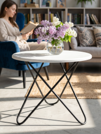Стол журнальный БьютиСтайл 20 белый/черный