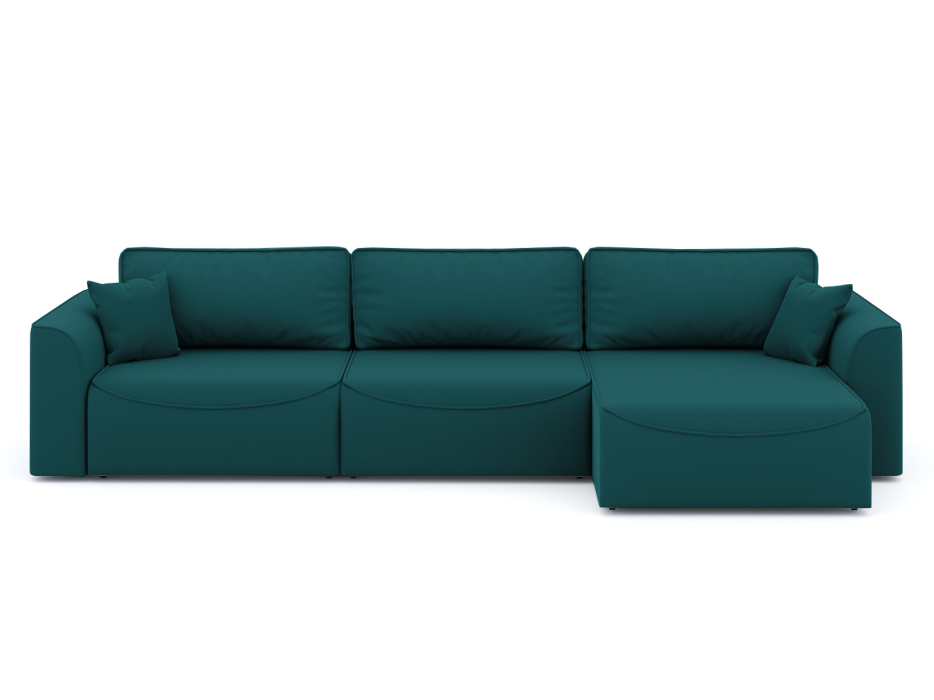 Диваны угловые в гостиную, Диван-кровать угловой Рафаэль 3 секции еврокнижка НПБ, велюр