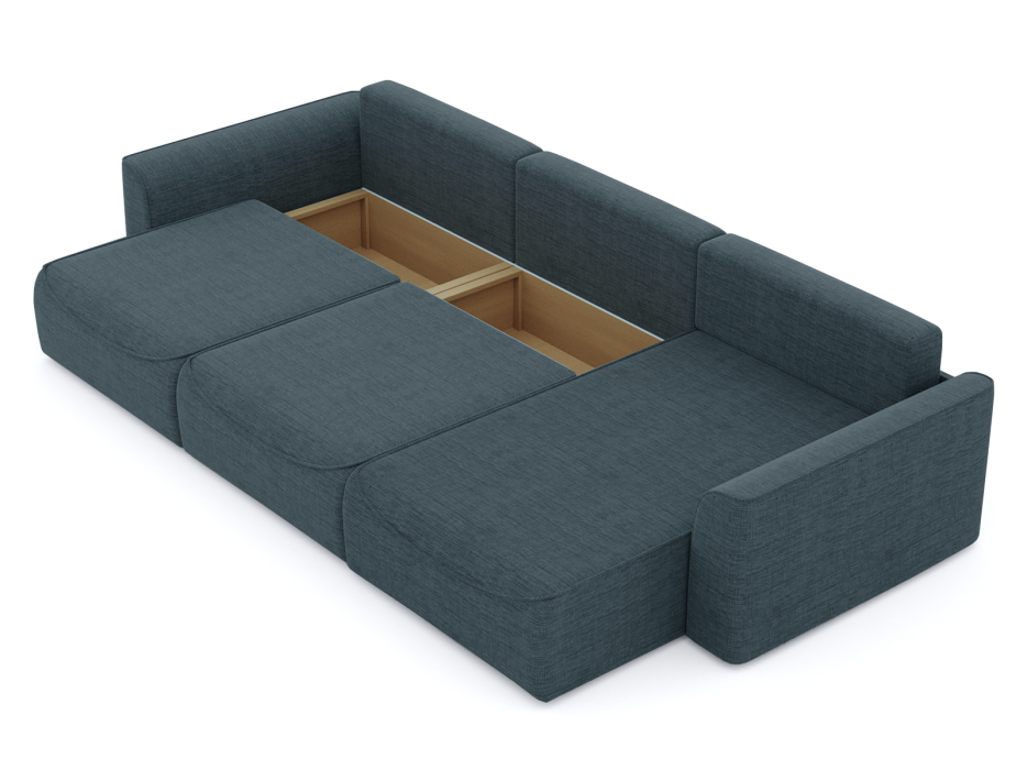 Диваны угловые в гостиную, Диван-кровать угловой Рафаэль 3 секции еврокнижка НПБ, рогожка Люкс