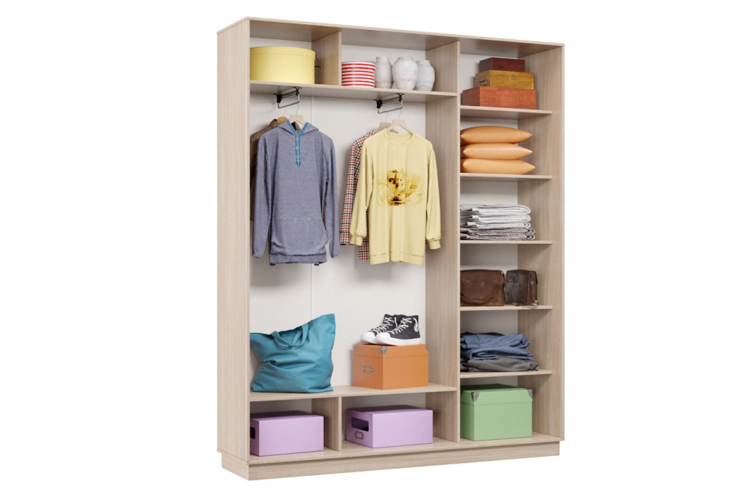 Шкафы-купе 3-х дверные, Шкаф-купе Премьер 23 (01ЗГ;01ЗГ;01ЗГ) фасады зеркало графит/трёхдверный/Профиль чёрный муар