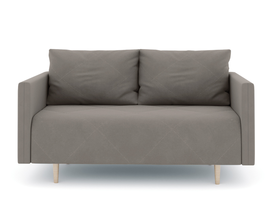 Диваны прямые кухонные, Диван прямой нераскладной Милли мини 2-х  местный с подлокотниками, велюр