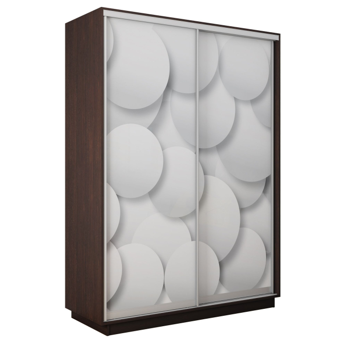 Шкафы-купе 2-х дверные, Шкаф-купе Экспресс 2-х дверный Фотопечать Шары Стекла 120х60х240