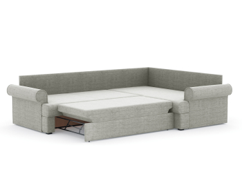 Диван-кровать угловой Мирта дельфин, рогожка Люкс