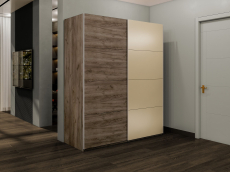 Шкафы-купе 2-х дверные, Шкаф-купе Эста 2-х дверный ДСП/Стекла фисташка/Доводчик 160х66х240