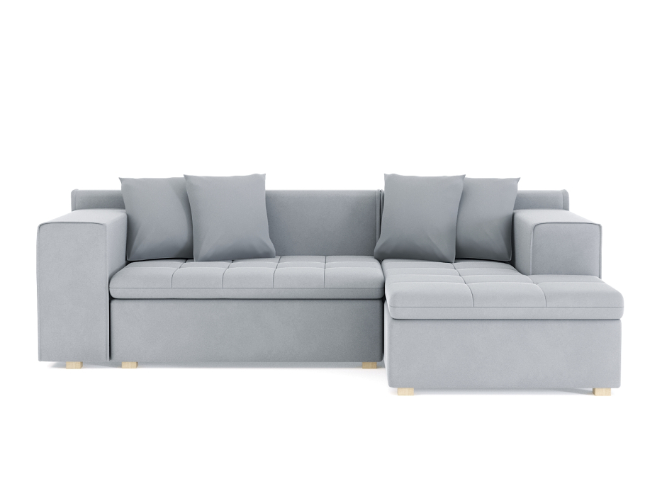 Диваны угловые в гостиную, Диван угловой Чикаго без механизма, велюр