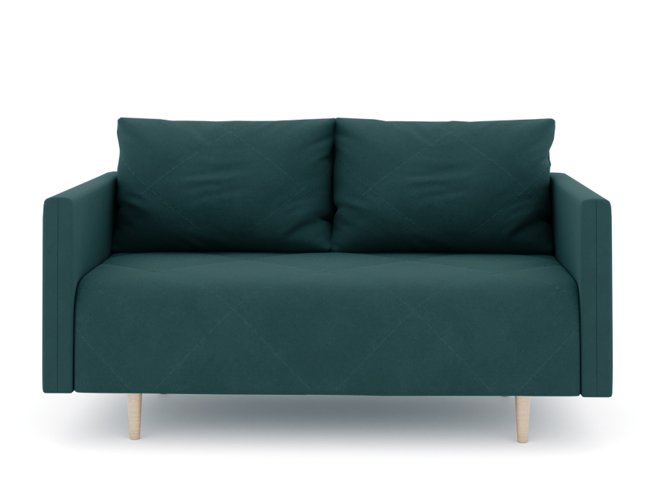 Диваны прямые кухонные, Диван прямой нераскладной Милли мини 2-х  местный с подлокотниками, велюр