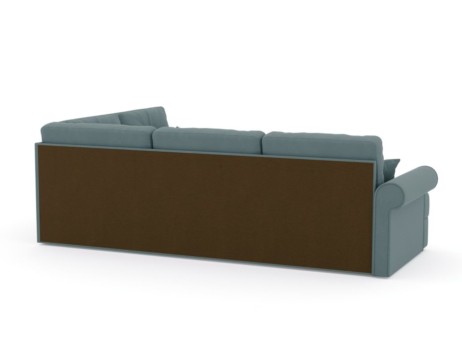 Диваны угловые в гостиную, Диван-кровать угловой Мирта дельфин, велюр