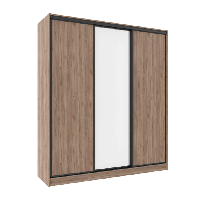 Шкафы-купе, Шкаф-купе 3-дв  Домашний 2000 зеркало/лдсп  (в2295*ш2000*г595)