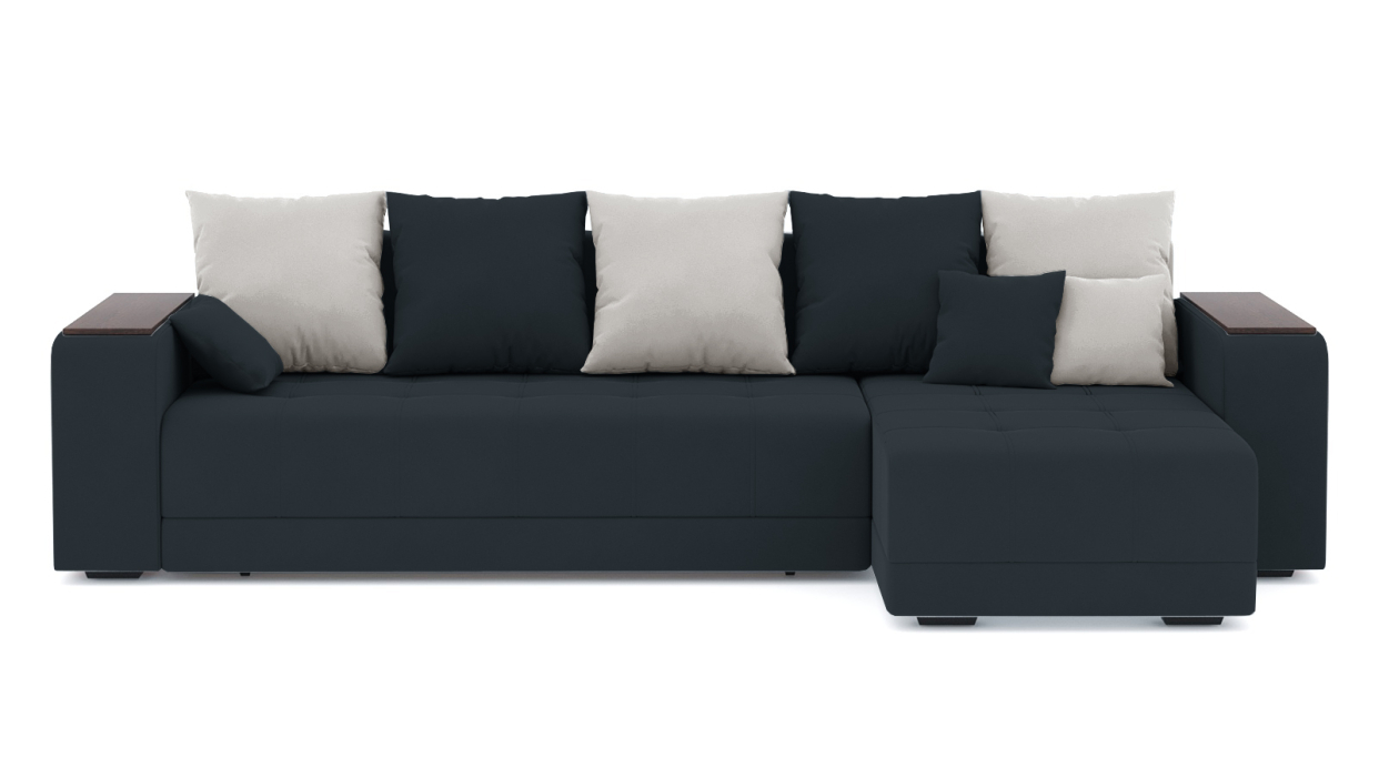 Диваны угловые в гостиную, Диван-кровать угловой Дубай еврокнижка, велюр