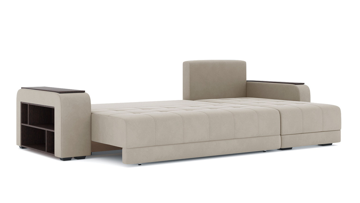 Диваны угловые в гостиную, Диван-кровать угловой Милан ПБ еврокнижка, велюр