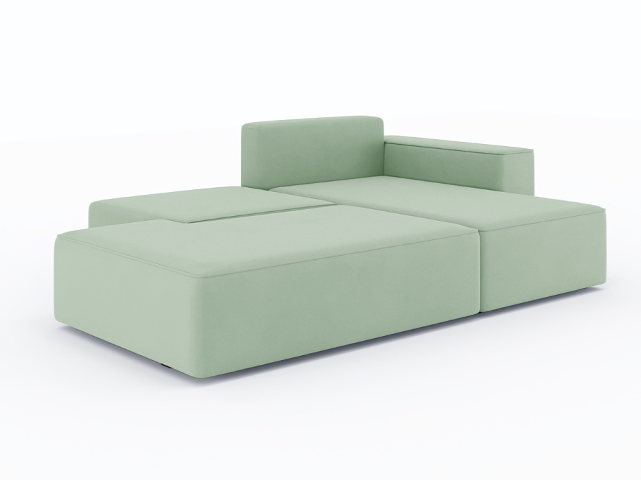 Диваны угловые в гостиную, Диван-кровать угловой Кензо еврокнижка, велюр