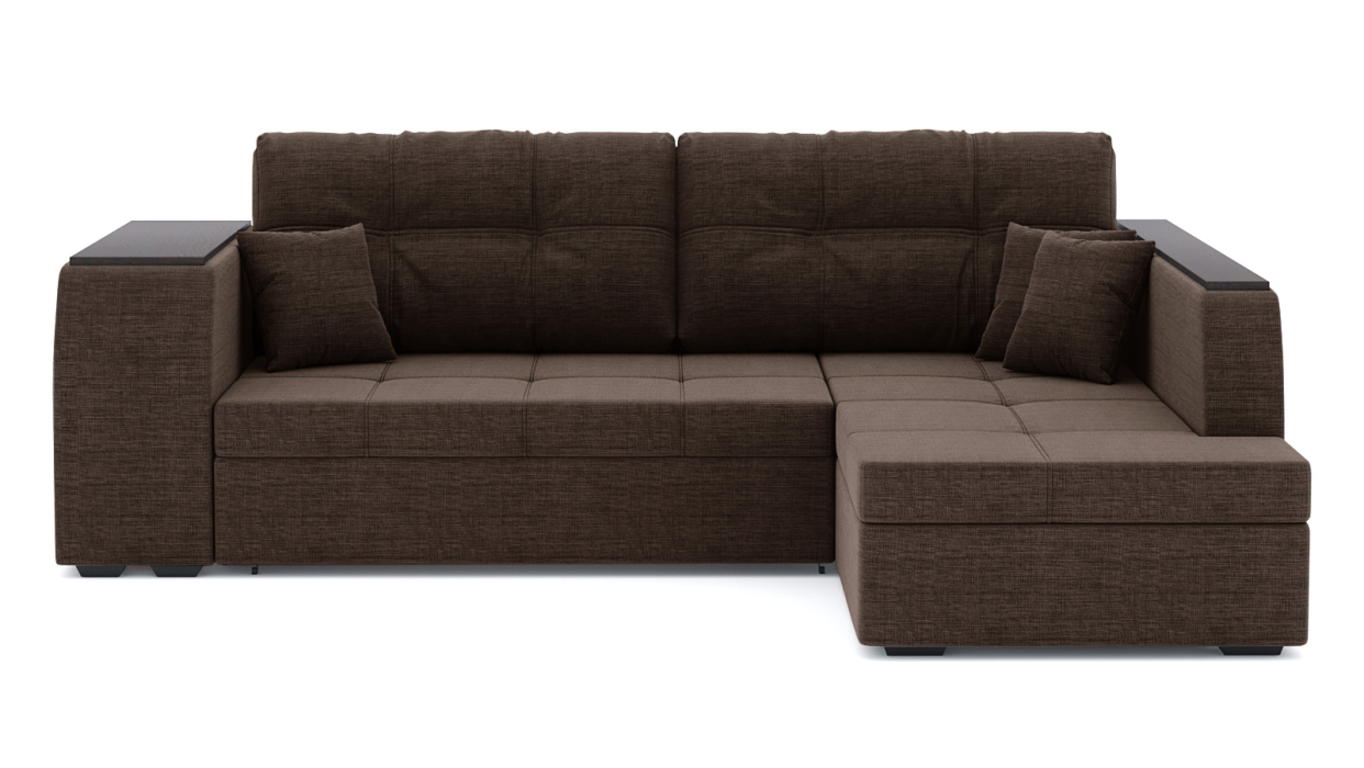 Диваны угловые в гостиную, Диван-кровать угловой Брюссель дельфин, рогожка