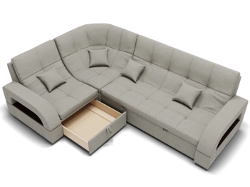 Модульный диван Майами-3,микровелюр,антивандальная и водостойкая ткань,венеция