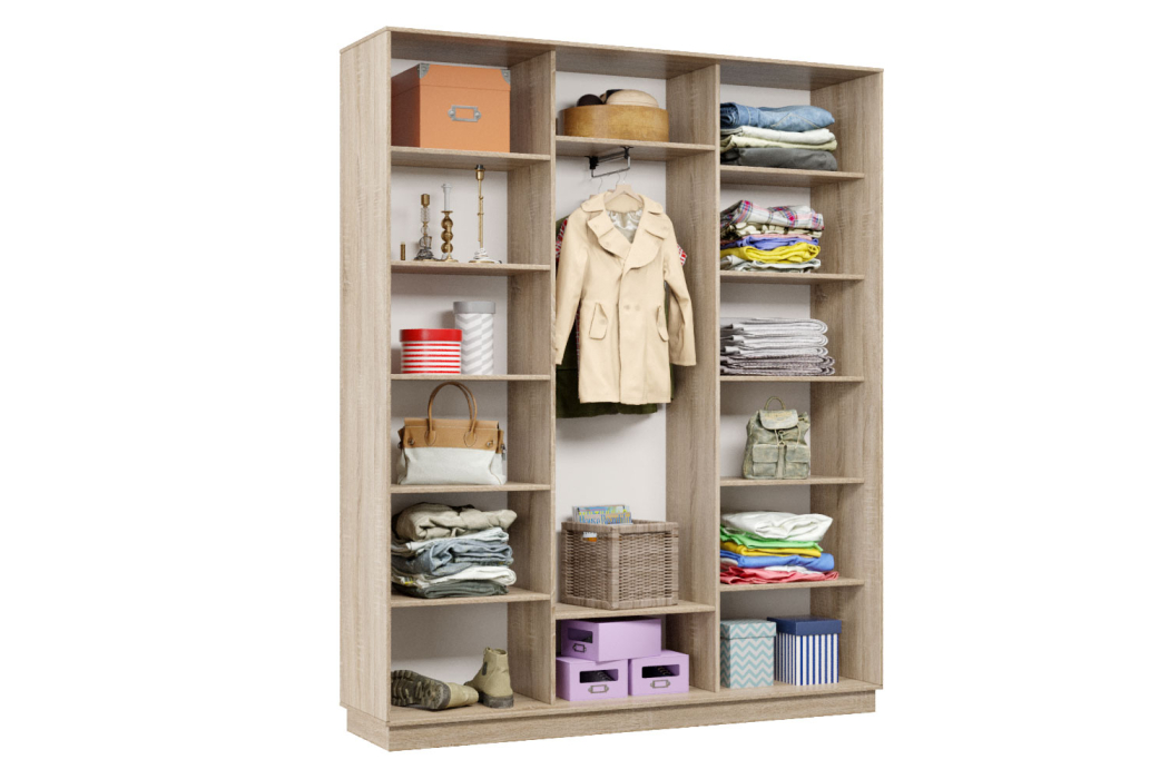 Шкафы-купе 3-х дверные, Шкаф-купе Премьер Лайт 31 (11;08;11) трехдверный