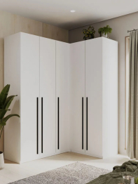 Угловой шкаф для одежды распашной с ящиками, София, 2200х1700х1300мм