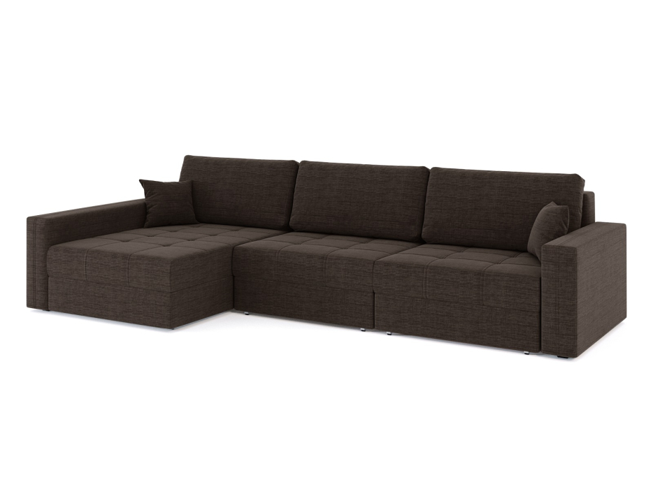 Диваны угловые в гостиную, Диван-кровать угловой Брест 3 секции еврокнижка, рогожка