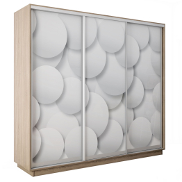 Шкаф-купе Экспресс 3-х дверный Фотопечать Шары Стекла 240х60х240