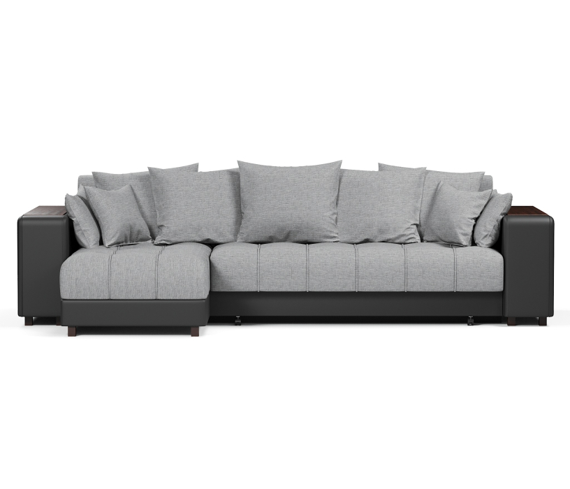 Диваны угловые, Диван угловой Дубай еврокнижка рогожка+экокожа