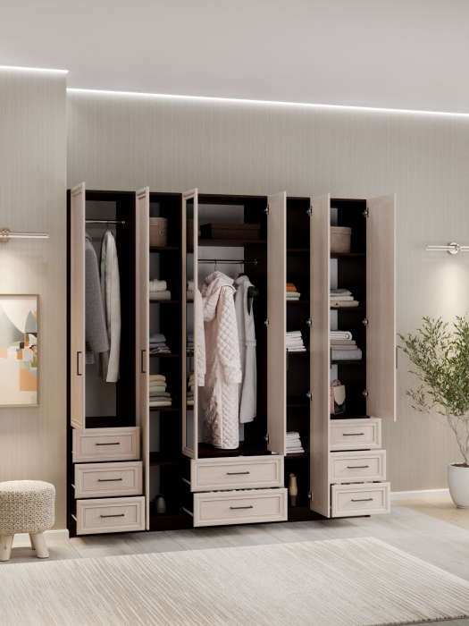 Для одежды, Шкаф распашной МДФ ШК-6/6