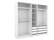 Открытые, Открытая гардеробная Оскар (компл.18), 250 см