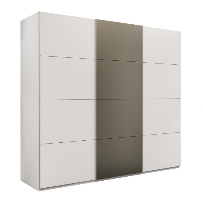 Шкафы-купе 3-х дверные, Шкаф-купе Эста 3-х дверный ДСП/Стекла хаки/Доводчик 240х66х240
