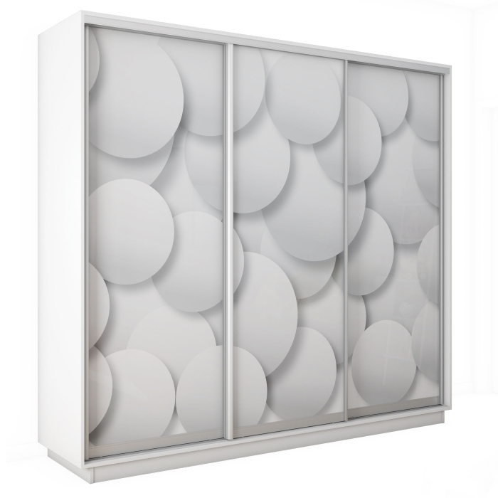 Шкафы-купе 3-х дверные, Шкаф-купе Экспресс 3-х дверный Фотопечать Шары Стекла 180х60х240