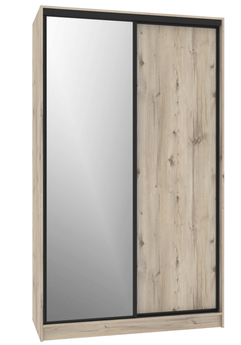 Шкафы-купе 2-х дверные, Шкаф-купе 2-дв  Домашний 1350 зеркало/лдсп  (в2295*ш1350*г595)