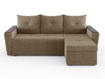 Диван-кровать угловой Дубай Майами еврокнижка трехсекционная, рогожка Люкс