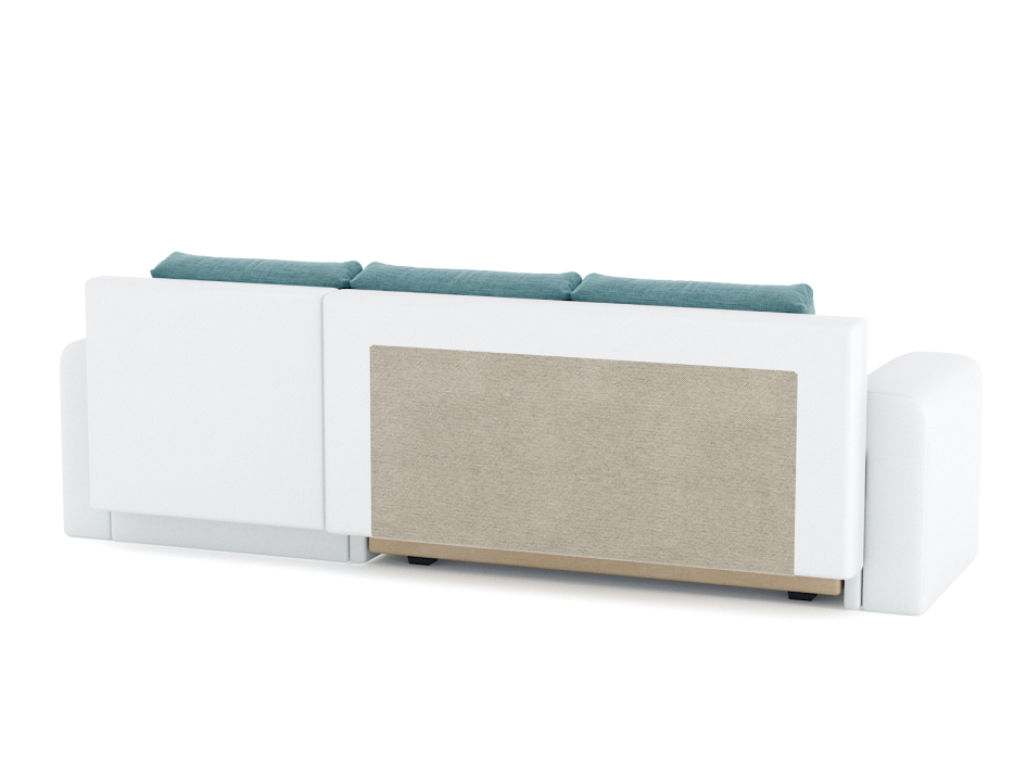 Диваны угловые в гостиную, Диван-кровать угловой Кормак с подлокотниками, рогожка +кож. зам.