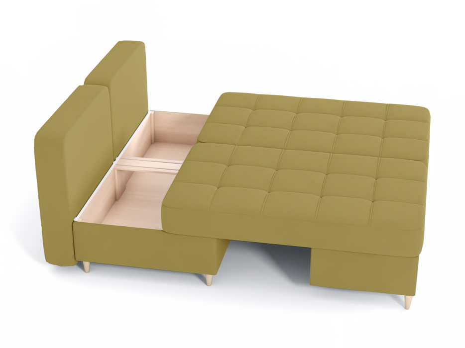 Диваны угловые в гостиную, Диван-кровать угловой Оливер 2 еврокнижка-трансформер, велюр