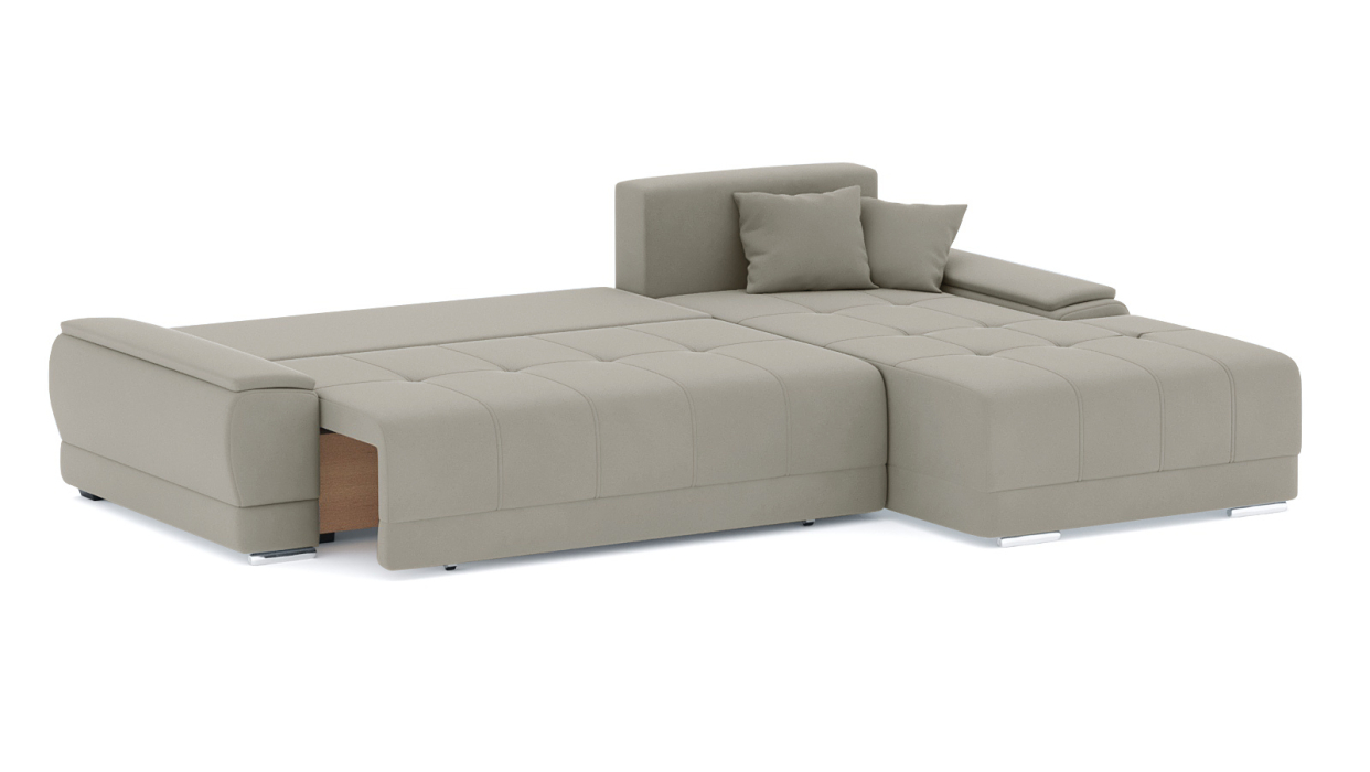 Гостиная, Диван-кровать угловой Нордвикс ПБ, велюр