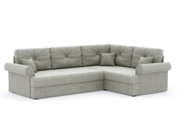 Диван-кровать угловой Мирта дельфин, рогожка Люкс