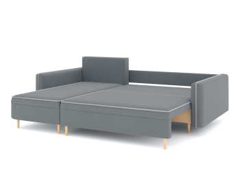 Диван-кровать угловой Рон еврокнижка-пантограф, велюр